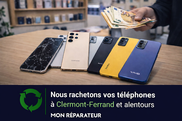 RecycleLife Clermont-Ferrand - Rachat/Reprise et Reconditionnement de téléphone iPhone Nintendo et Playstation,, réparation de smartphone à Clermont-Ferrand